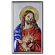 Sacred Heart Jesus picture colored bilaminate, Valenti Argenti 10x5 cm s1