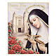 Saint Rita of Cascia, printed wood picture by Valenti, 10x8 in s1