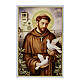 Pannello San Francesco con tortorella 18x12 cm Valenti s1