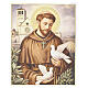 Tableau en bois Saint François d'Assise 25x20 cm Valenti s1