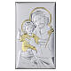 Quadro bilaminado Valenti ouro e prata São José e Jesus 20x12 cm s1