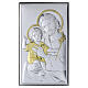 Saint Joseph and Jesus Child, silver and gold bilaminate small picture by Valenti Argenti, 4x2 in s1