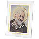 Saint Pio glass frame, 8x7 in, Valenti s1