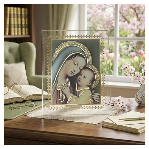 Quadro em vidro Nossa Senhora do Bom Conselho Valenti 20x18 cm 2
