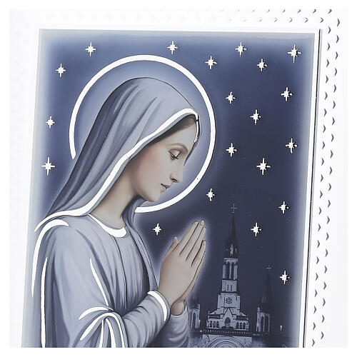 Our Lady of Lourdes glass picture Valenti, 20x18 cm 3