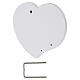 Our Lady of Lourdes heart-shaped painted panel, 15x15 cm Valenti s2