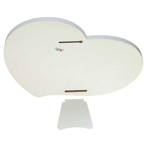 Quadretto Madonna di Lourdes 20x25 cm forma cuore Valenti  4