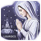 Quadretto Madonna di Lourdes 20x25 cm forma cuore Valenti  s3