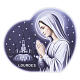Our Lady of Lourdes heart-shaped panel Valenti, 20x25 cm s1