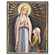 Apparition of Our Lady of Lourdes, Valenti, 10x8 in, coloured wood s1