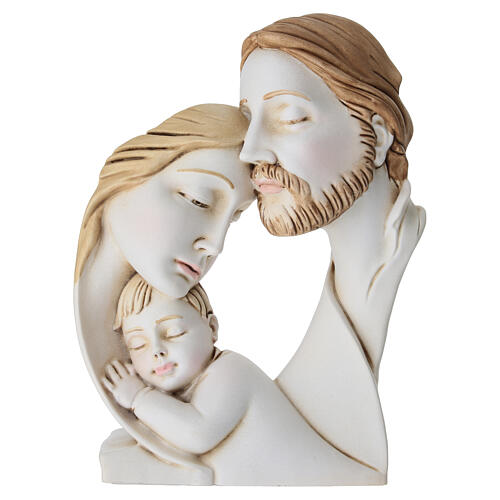 Statuette Sainte Famille résine colorée Valenti 15x12 cm 1
