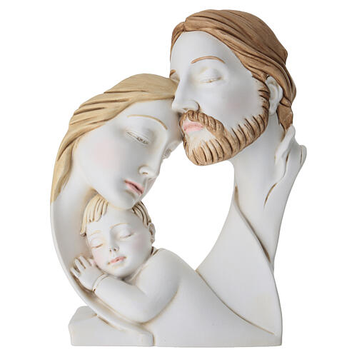 Raffigurazione in resina colorata Valenti  25x20 cm Sacra Famiglia  1
