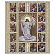 Cuadro decorado oro Valenti Vía Crucis 15 estaciones con Cristo Resucitado 40x35 cm s1