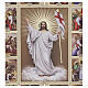 Quadro decoro oro Valenti Via Crucis 15 stazioni con Cristo Risorto 40x35 cm s2