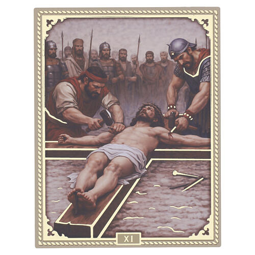 Obrazek drewniany malowany Valenti, Droga Krzyżowa, 15 stacji, 20x15 cm 11