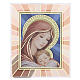 Quadro Madonna con Bambino su vetro serigrafato 20x15 cm Valenti s1