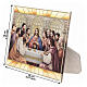 Last Supper screen-printed glass with gold finish, Valenti, 12x15 cm s3