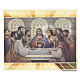 Valenti Last Supper glass panel, screen-printed with gold details, 10x12 in s1