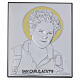 St. Carlo Acutis picture silvered and gilded laminated, 10x10 cm Valenti s1
