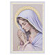 Quadretto bilaminato Valenti Madonna con rosario 15x10 cm s1