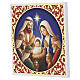 Pannello Valenti Presepe Re Magi e Sacra Famiglia legno foglia oro 12x12 cm s4