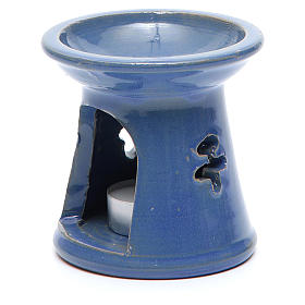 Blue terracotta incense burner