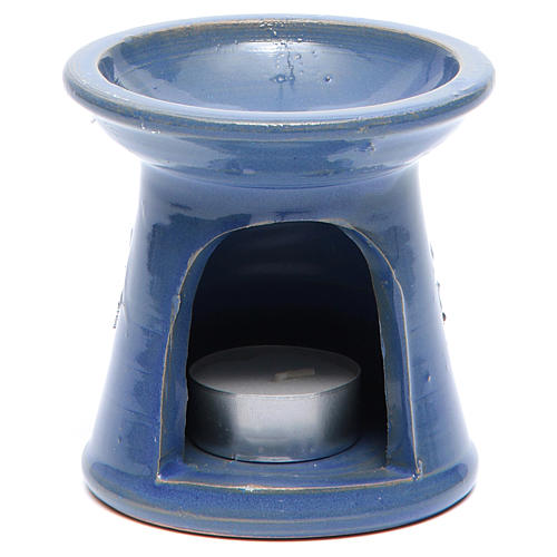 Blue terracotta incense burner 1