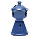 Brûleur d'encens éthiopien céramique bleu s2