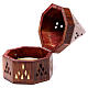 Indian wood incense burner with metal burner s2