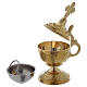 Incense burner in golden brass with cap, decorated s3
