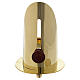 Incense burner with wooden knob in gilded brass s3