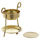Incense burner simple style in golden brass s2