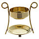 Simple golden brass incense burner s1