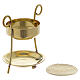 Simple golden brass incense burner s2