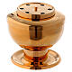 Gold plated incense burner for charcoals s1