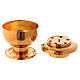 Gold plated incense burner for charcoals s2
