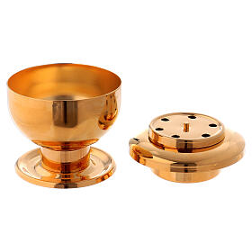Gold plated incense burner for charcoal