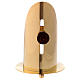 Incense burner in glossy gold-plated brass with wooden pommel 12 cm s4