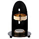 Incense burner in black brass with wood handle 4 3/4 in s3