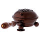 Incense burner in iron with wooden handle s3