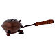 Iron incense burner with handle and copper finish s1