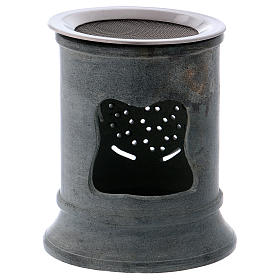 Incense burner in grey soapstone