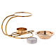 Gold plated brass incense burner 4 in s2