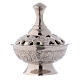 Incense burner in silver-plated brass h. 7 cm s2