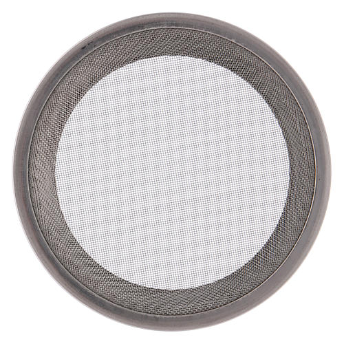 NKlaus Bruciaincenso Fiore Della Vita In Ottone Nichelato Argento - 20x9,5cm Per Incenso Su Carboncino