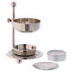 Incense burner in silver-plated brass h 4 1/4 in s2