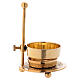 Gold plated brass incense burner h 4 1/4 in s3