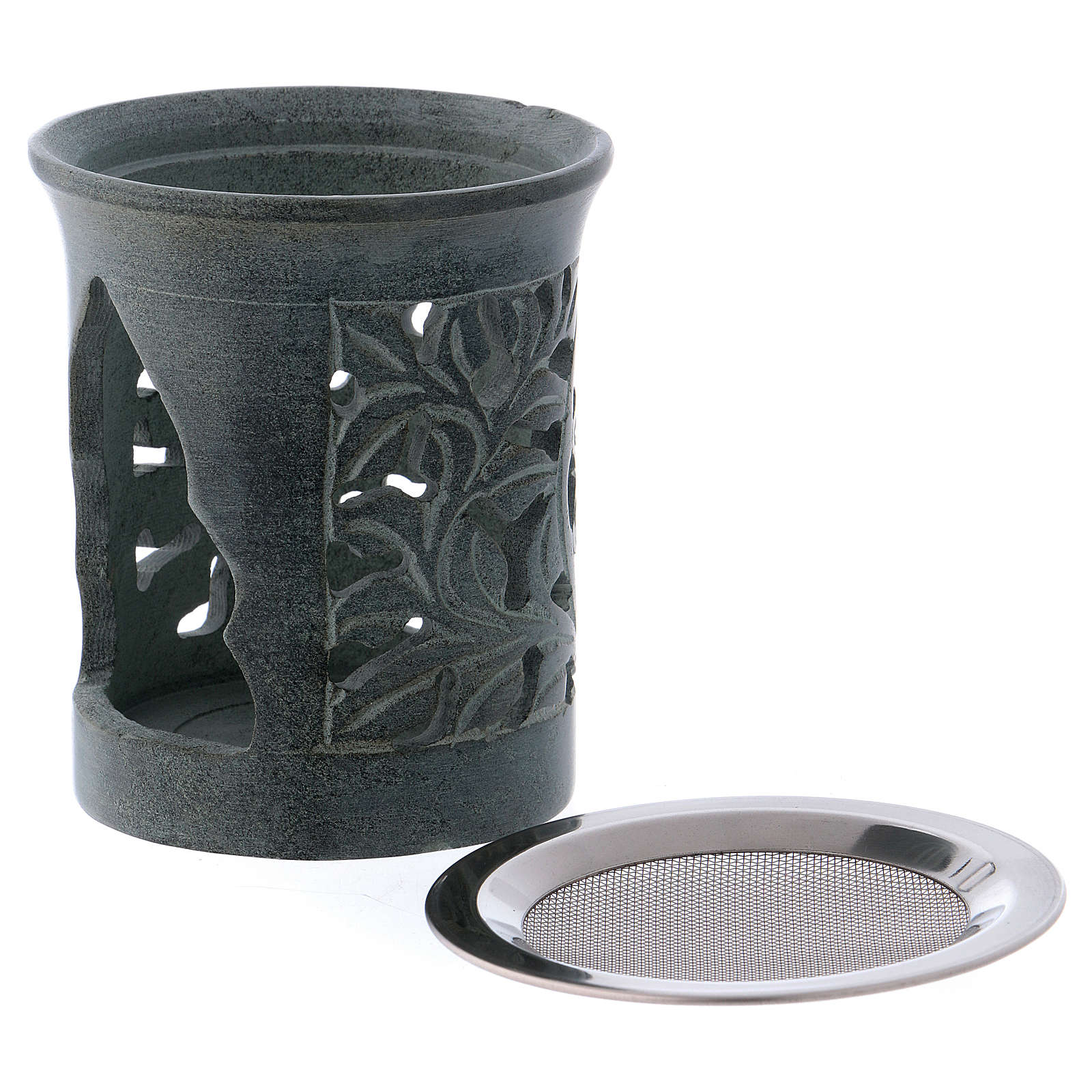 Incense burner in charcoal sandstone online sales on HOLYART.co.uk