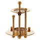 Two-level incense burner in glossy gold-plated brass s3