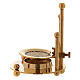 Two-level incense burner in glossy gold-plated brass s5